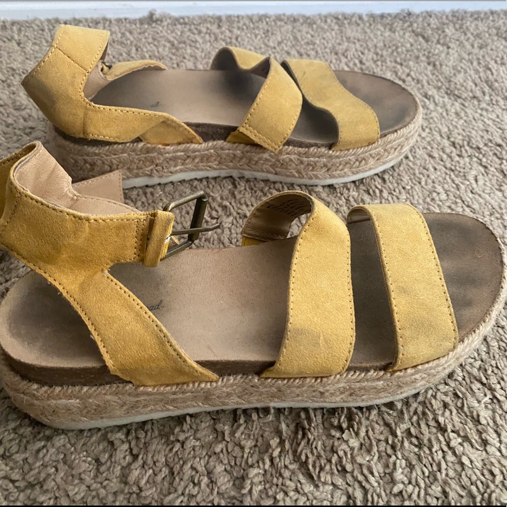 Yellow Platform Sandal